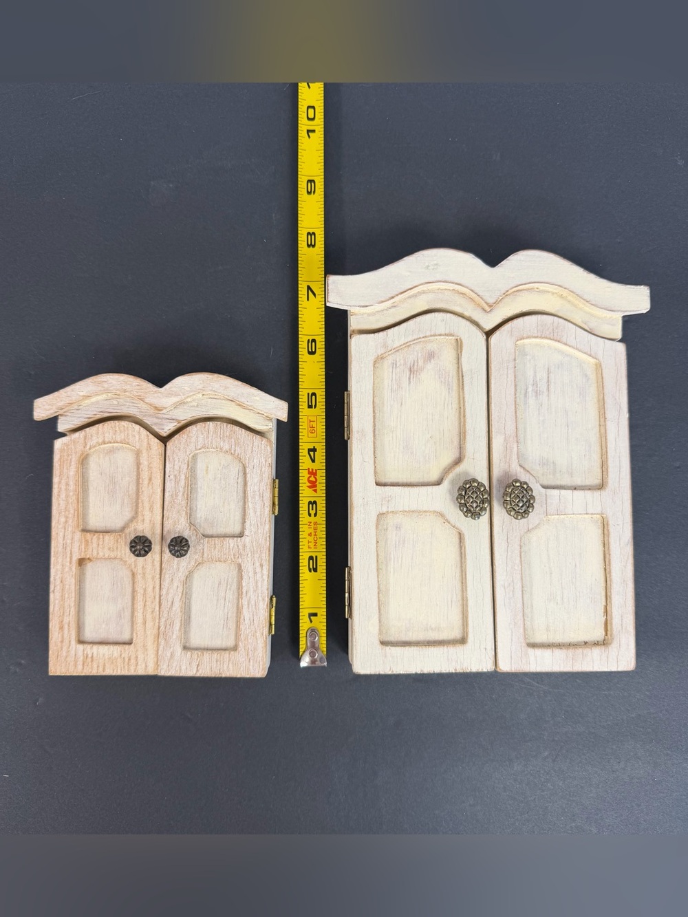 Dennis East Wardrobe Closet Style Wood Photo Frame Picture Frame W/ Doors Set 2 - Picture 11 of 15